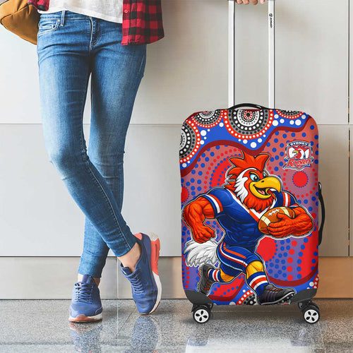 Sydney Roosters Luggage Cover Aboriginal Dot Pattern Sydney Roosters Luggage Cover Aboriginal Dot Pattern