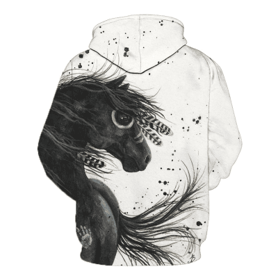 Gia Horse Art Hoodie for horse lovers