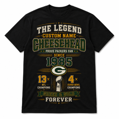Custom name and Year Green Bay Packers Fans Tshirt