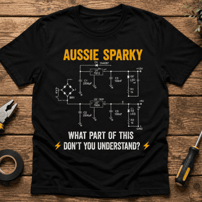 Australian Electrician Circuit Humor T-Shirt