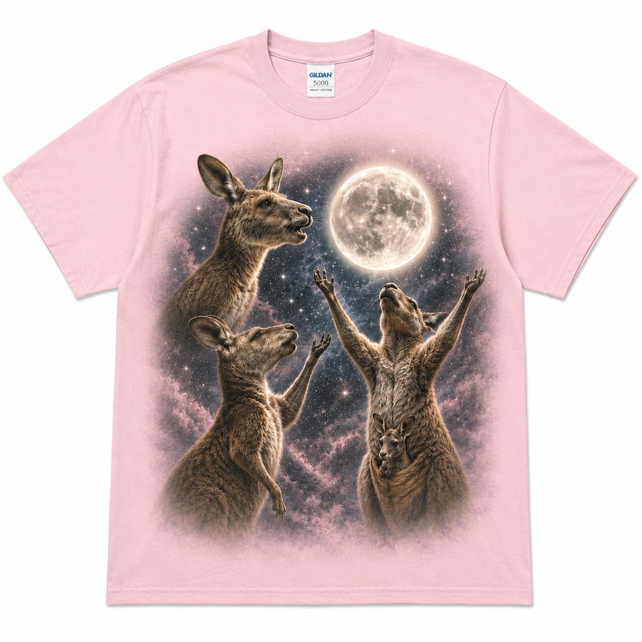 Kangaroo at the Moon Vintage 90s Graphic T-Shirt Kangaroo at the Moon Vintage 90s Graphic T-Shirt