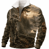 Art Hunter Observation & Moose Hunting Sherpa Fleece Quarter Zip Jacket