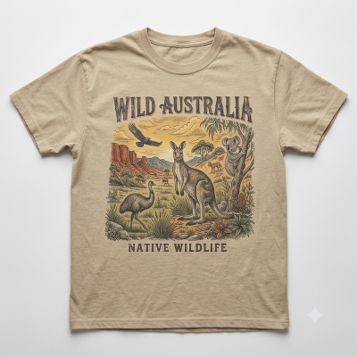 Wild Australia Vintage Wildlife T-Shirt