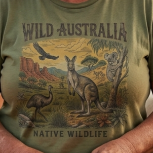 Wild Australia Vintage Wildlife T-Shirt Wild Australia Vintage Wildlife T-Shirt
