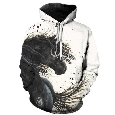 Gia Horse Art Hoodie for horse lovers