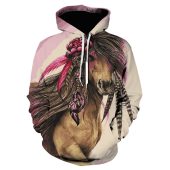 Ariana Horse Art Hoodie for horse lovers