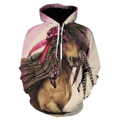 Ariana Horse Art Hoodie for horse lovers