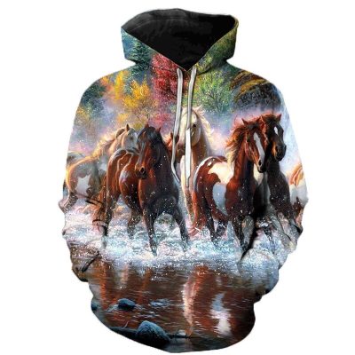 Romina Horse Art Hoodie for horse lovers