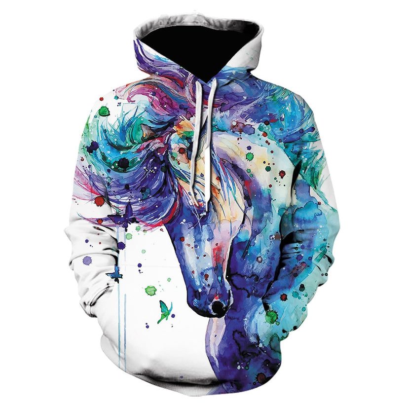Capri Horse Art Hoodie for horse lovers Capri Horse Art Hoodie for horse lovers