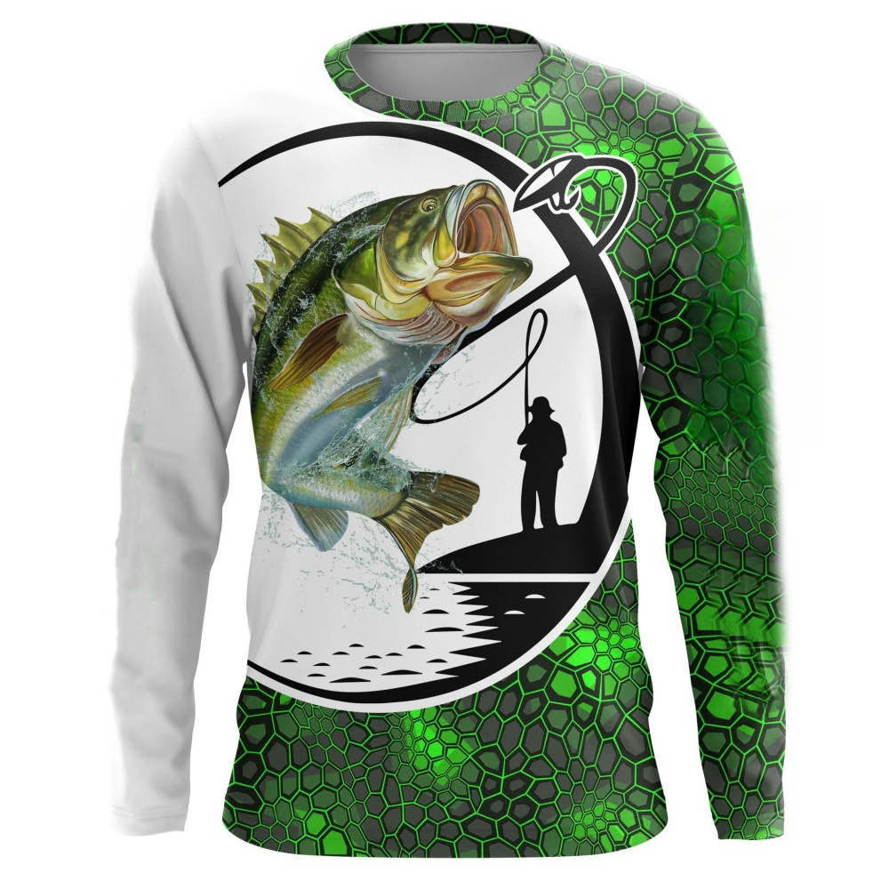 Men's Bass Fishing Long Sleeve Shirt Outdoor Angler Apparel v3 Men's Bass Fishing Long Sleeve Shirt Outdoor Angler Apparel v3