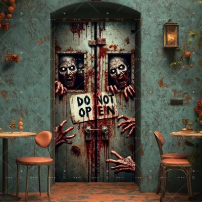 Halloween Door Cover Michael Myers Horror Movie Door Banner Decor Trick or Treat Holiday Decor