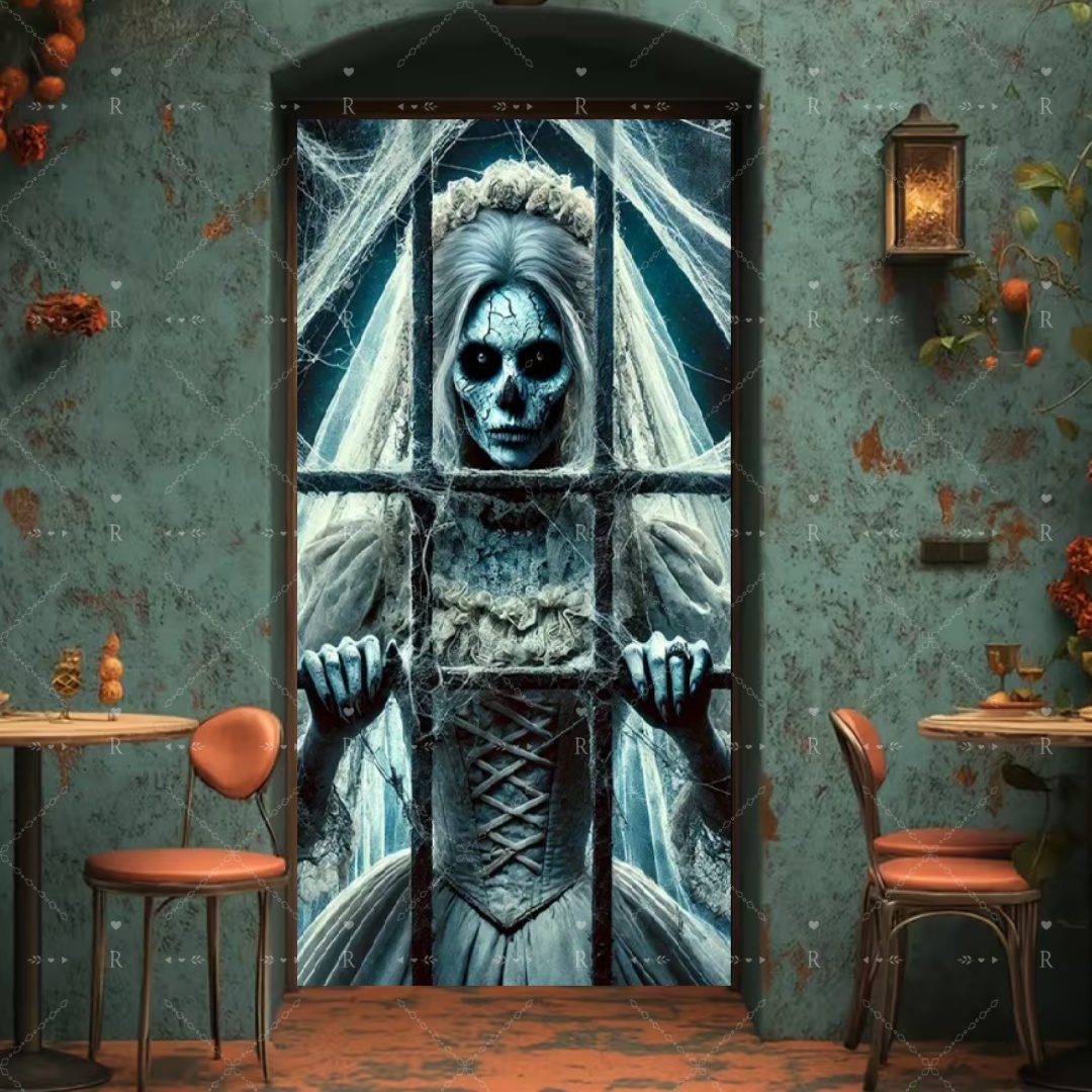 Halloween Door Cover Michael Myers Horror Movie Door Banner Decor Trick or Treat Holiday Decor Halloween Door Cover Michael Myers Horror Movie Door Banner Decor Trick or Treat Holiday Decor
