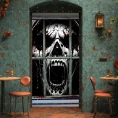 Halloween Door Cover Michael Myers Horror Movie Door Banner Decor Trick or Treat Holiday Decor