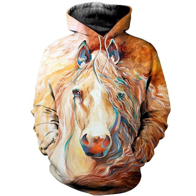 Apache Horse Print Hoodie for horse lovers Apache Horse Print Hoodie for horse lovers