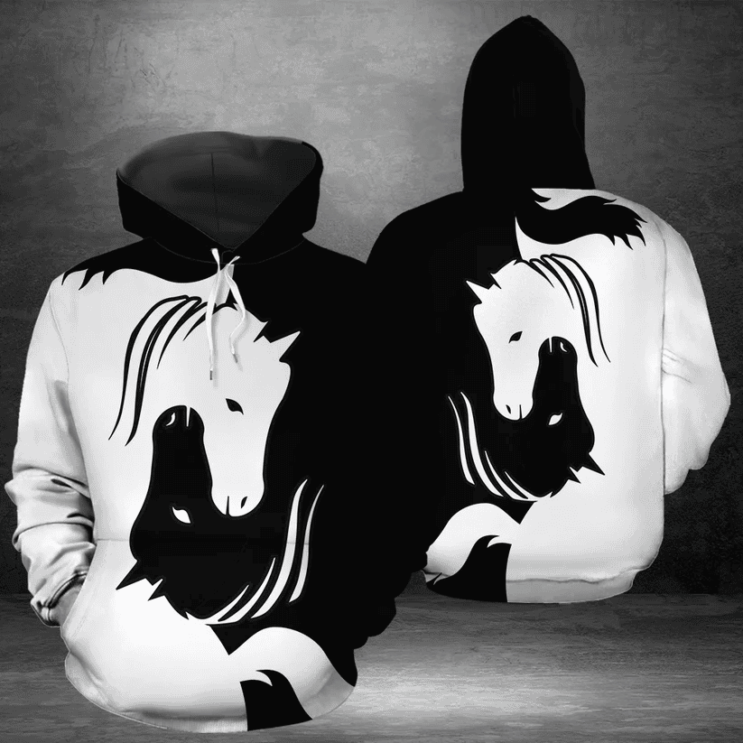 Black White Art Hoodie Black White Art Hoodie