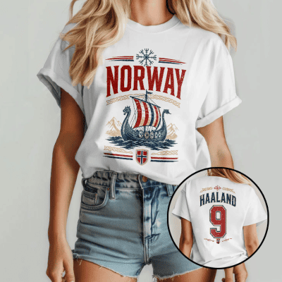 Erling Haaland 9 Norway flag viking row