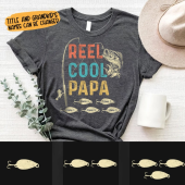 Personalized Fishing T-Shirt for Grandpa – Reel Cool Papa Custom Fishing Gift