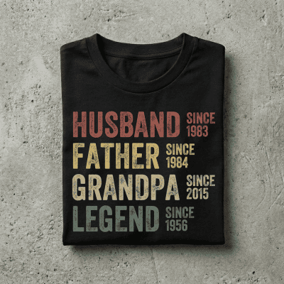 Personalized Dad Grandpa Shirt
