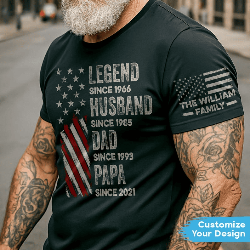 Personalized Legend, Husband, Dad And Grandpa Custom Family Name Shirt Personalized Legend, Husband, Dad And Grandpa Custom Family Name Shirt