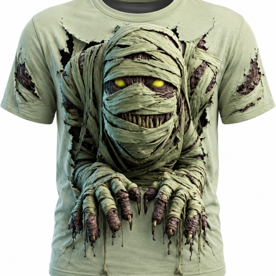 Halloween Breakthrough Art mummy Funny Halloween Hoodie Tshirt