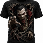 Halloween Breakthrough Art Vampire Hoodie Tshirt