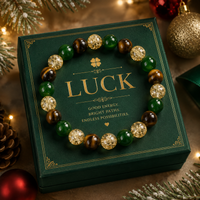 Lucky Green Beaded Bracelet for Women & Men – Prosperity, Abundance & Good Luck Gift