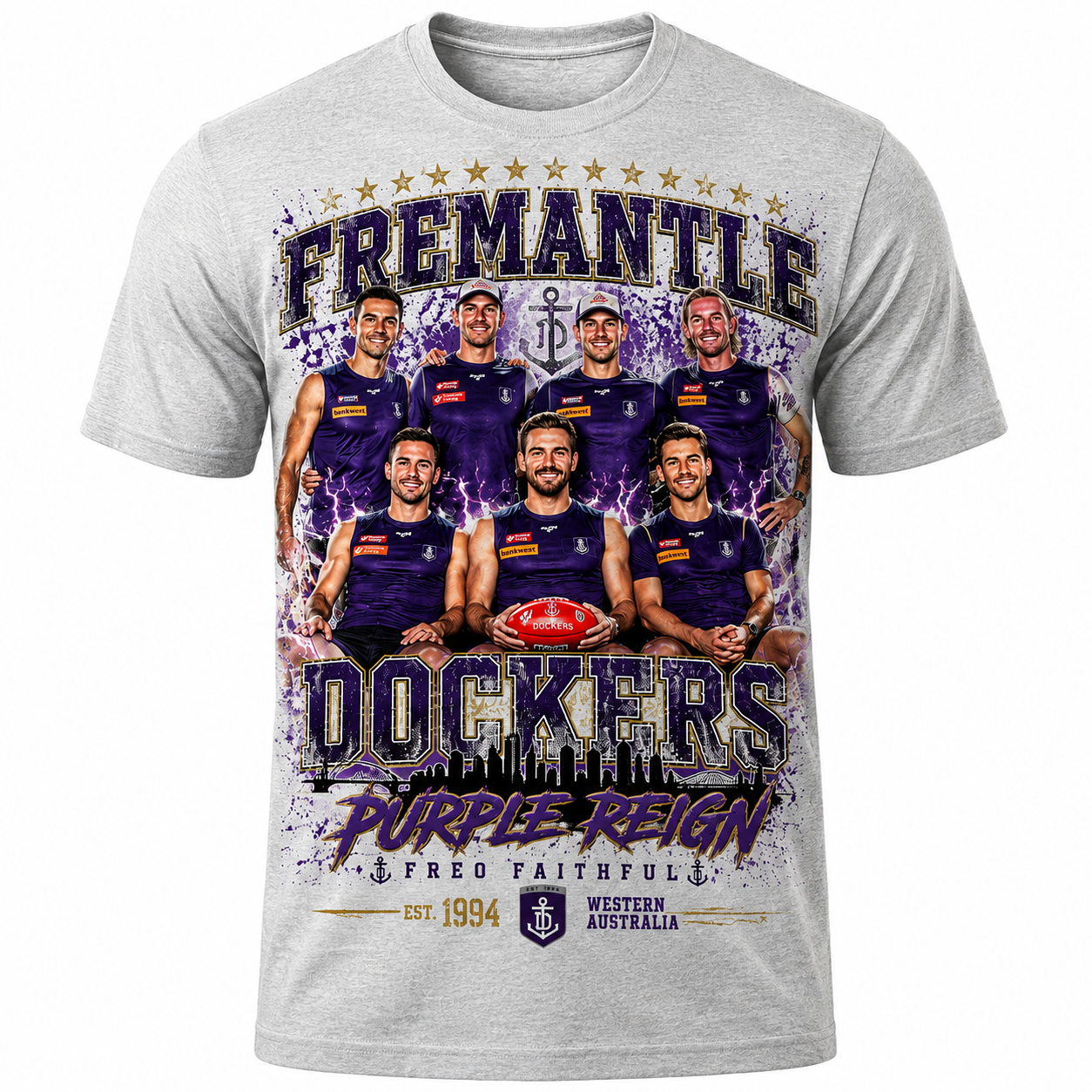 Fremantle Football Club Player 2026 Vintage graphic Tshirt Fremantle Football Club Player 2026 Vintage graphic Tshirt