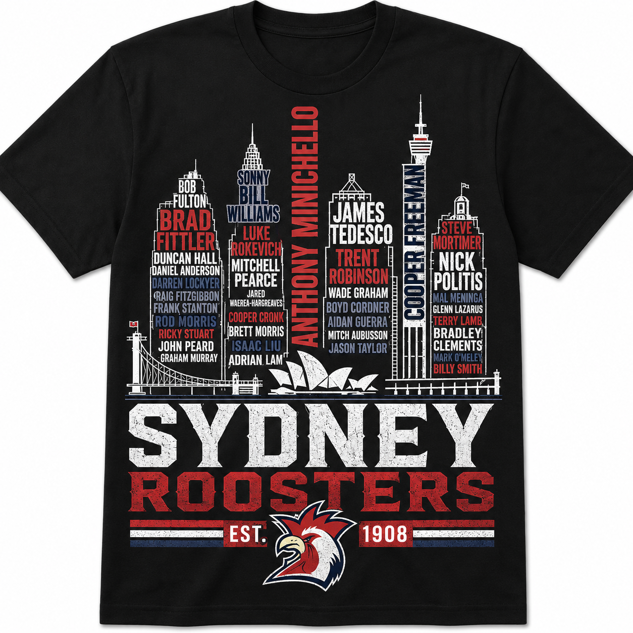 Brisbane Broncos Landmark Typography Player shirt Gift for Football Fans Brisbane Broncos Landmark Typography Player shirt Gift for Football Fans