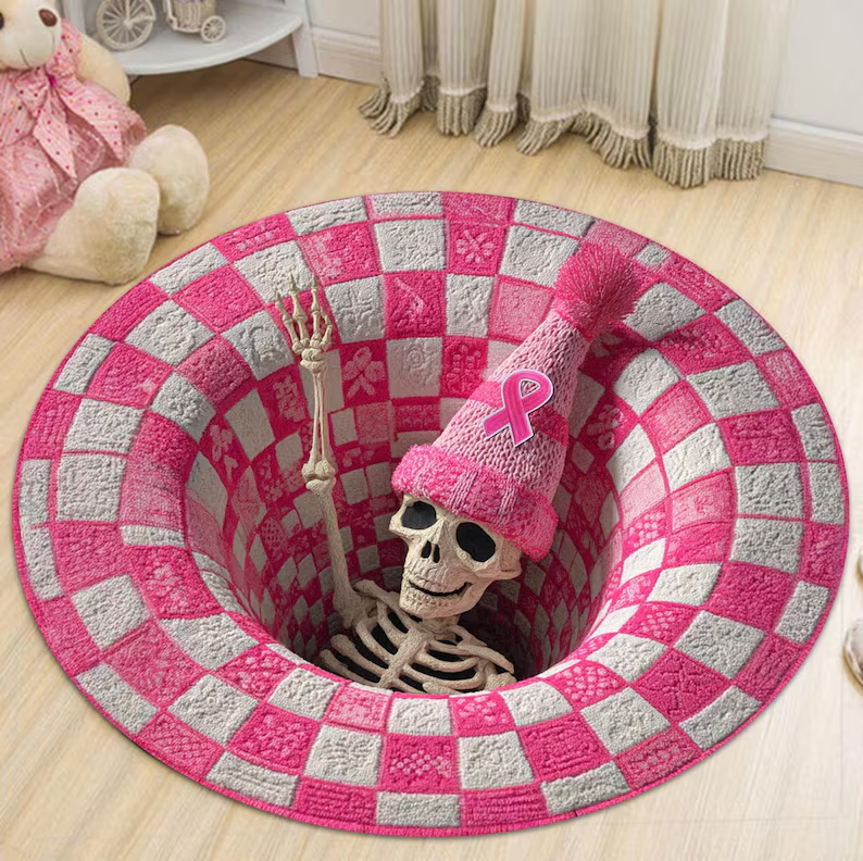 Round Rug Purple Kitten Dragon Illusion Fantasy Floor Mat for Living Room & Bedroom Round Rug Purple Kitten Dragon Illusion Fantasy Floor Mat for Living Room & Bedroom