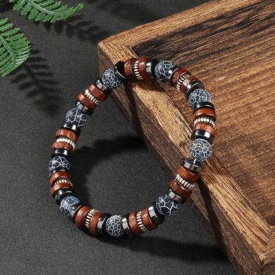 Handmade Natural stone wood Bracelet | Vintage-Style Bracelet Jewelry For Men and Women
