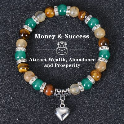 Natural Stone Bracelet Tiger Eye Stone Crystal Wealth Money Success for women Natural Stone Bracelet Tiger Eye Stone Crystal Wealth Money Success for women