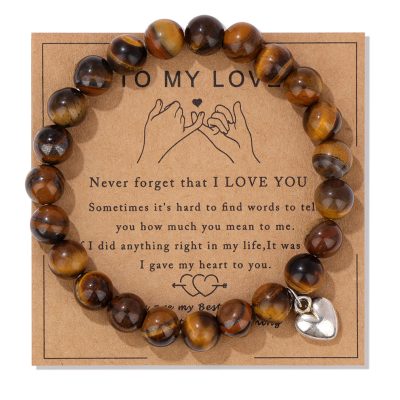 Bracelet Natural Stone handmade Tiger Eye Attract Wealth and Eliminate Negativity Gift for Dad Bracelet Natural Stone handmade Tiger Eye Attract Wealth and Eliminate Negativity Gift for your love