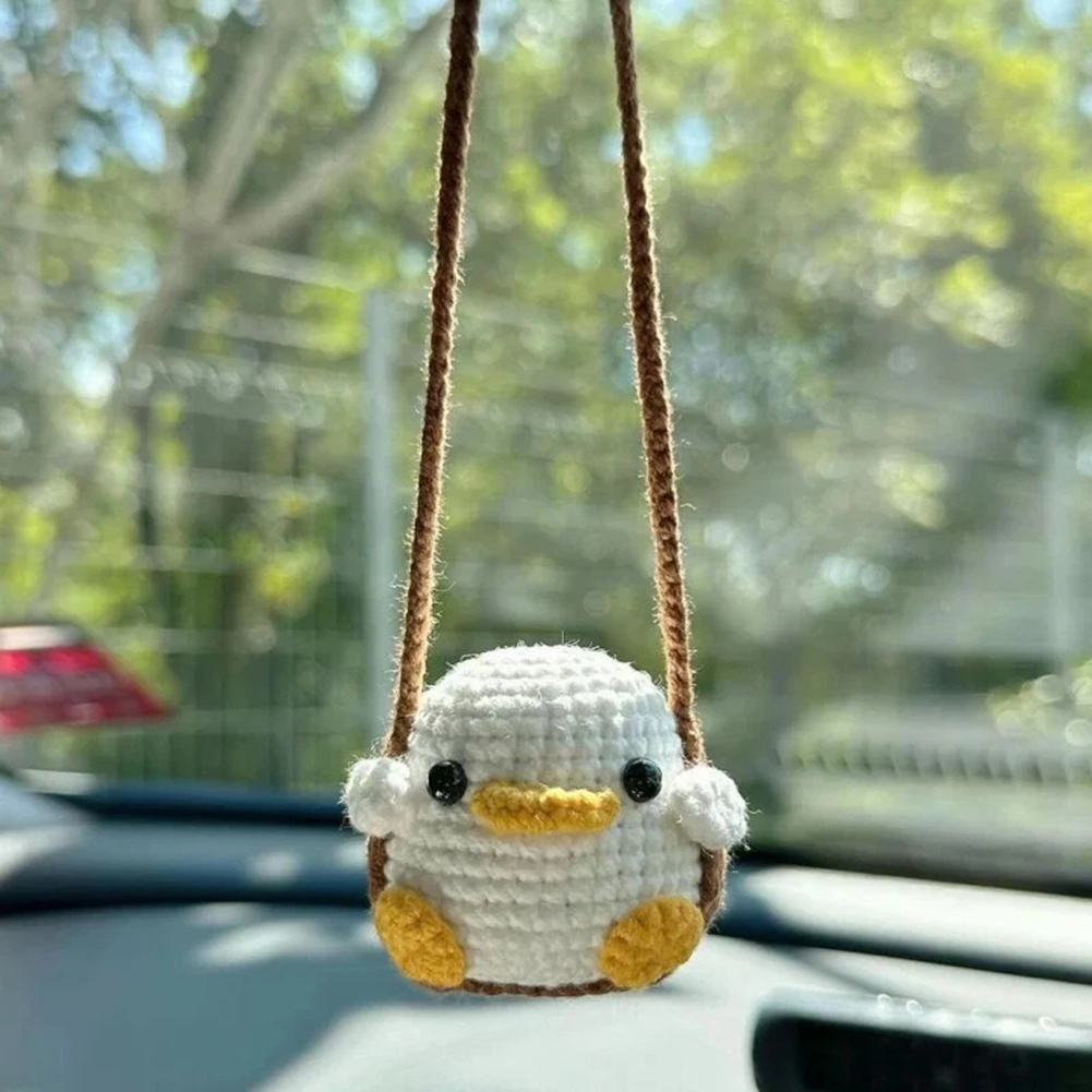Crochet Bunny Car Hanging – Handmade Mini Knitting Ornament Gift for Halloween and Christmas Crochet Bunny Car Hanging – Handmade Mini Knitting Ornament Gift for Halloween and Christmas