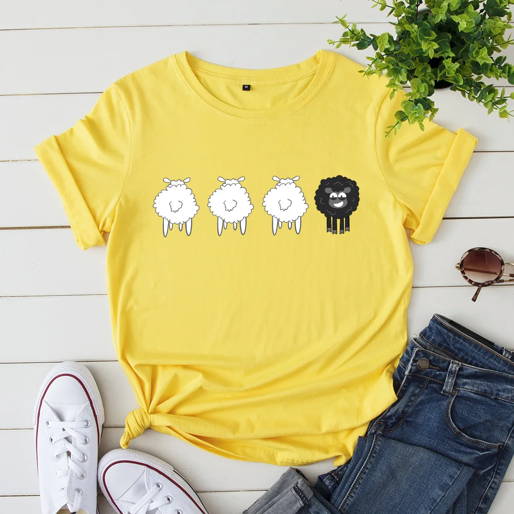 Sheep Graphic T Shirts For Women Sheep Graphic T Shirts For Women