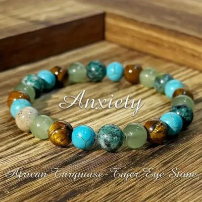 Natural Stone Anxiety Relief Bracelet for Women & Men, Calming Prayer Bead Bracelet, Mindfulness & Grounding Jewelry, Good Luck Gift