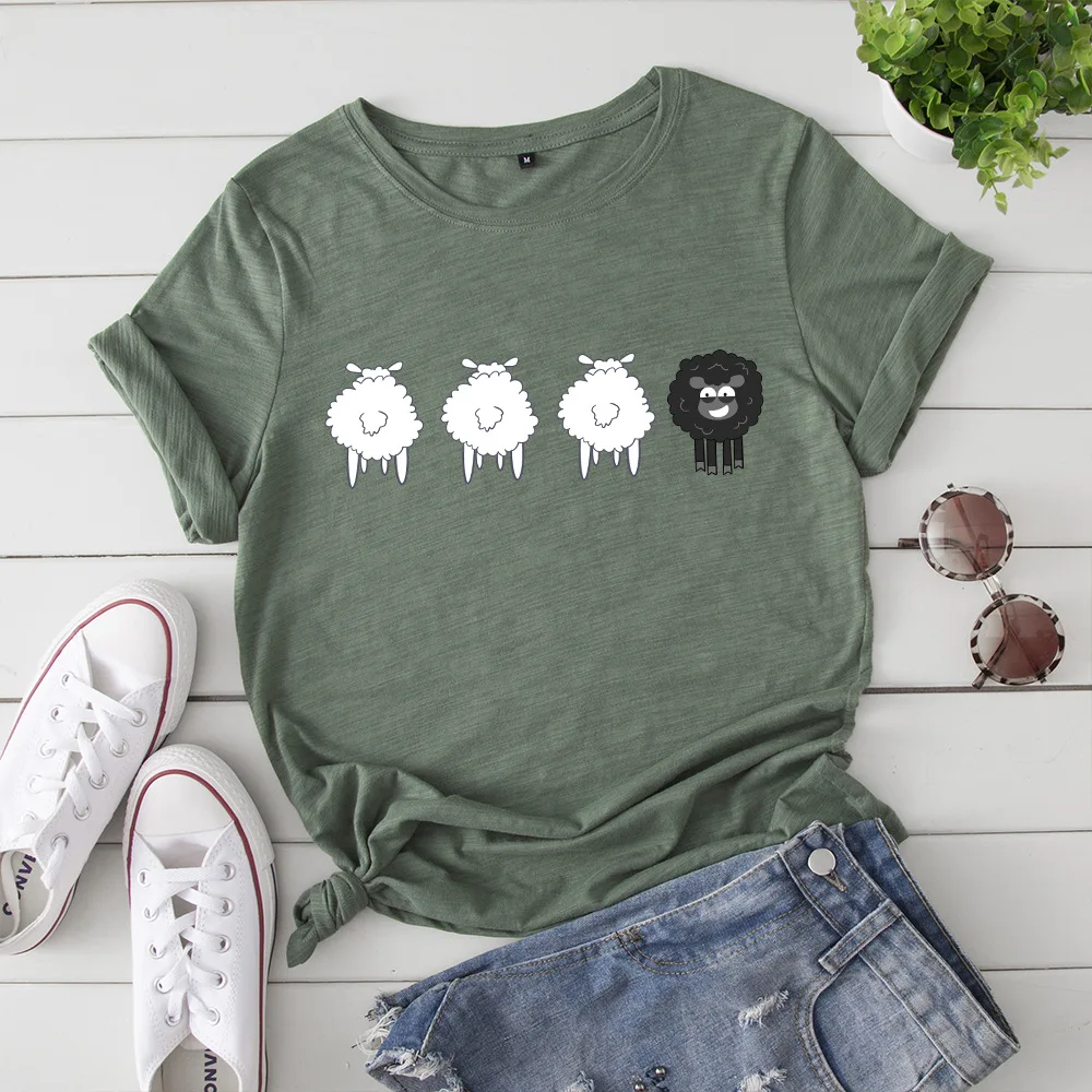 Sheep Graphic T Shirts For Women Sheep Graphic T Shirts For Women