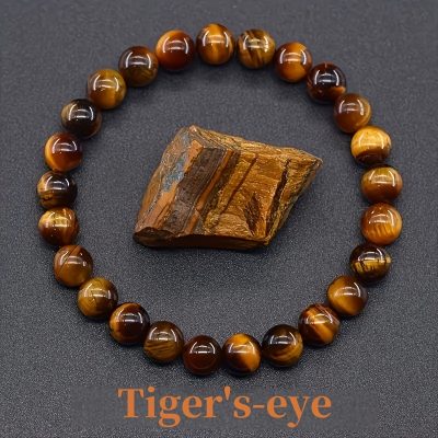 Handmade Bracelet Black Onyx Wealth & Luck gift Handmade Bracelet Yellow Tiger Eye Wealth, Confidence & Protection Gift gift