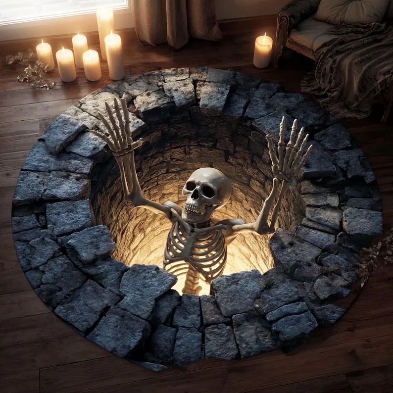 Round Rug Black Hole Illusion Floor Mat for Living Room & Bedroom Round Rug Black Hole Illusion Floor Mat for Living Room & Bedroom