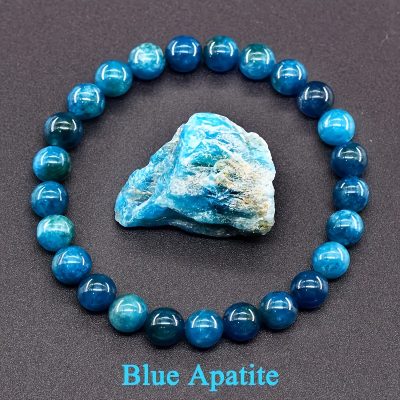 Handmade Bracelet Black Onyx Wealth & Luck gift Handmade Bracelet Black Blue Apatite Confidence & Positive Energy gift
