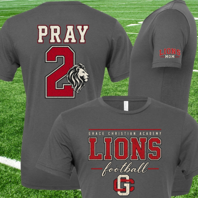 Grace Christian Academy Lions Football Shirt — Personalized Team Spirit Tee