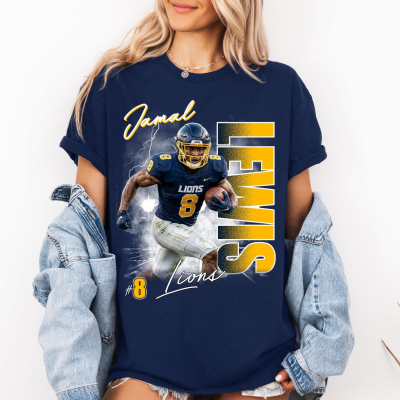 Personalized Football Shirt – Custom Name Number & 1 Photo on Shirt