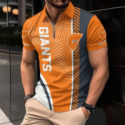 GWS Giants Zipper Polo Shirt Personalized Name Number Limited Edition AFL Fan Gift