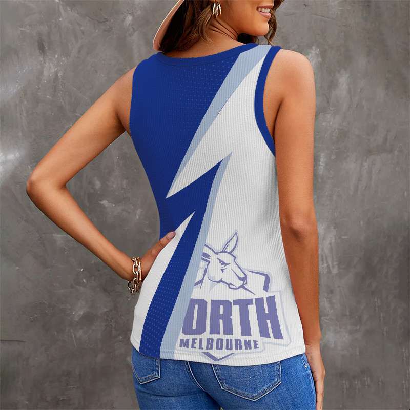 North Melbourne Kangaroos Ribbed Tanktop Personalized Limited Edition AFL Fan Gift North Melbourne Kangaroos Ribbed Tanktop Personalized Limited Edition AFL Fan Gift