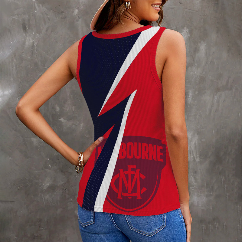 Melbourne Demons Ribbed Tanktop Personalized Limited Edition AFL Fan Gift Melbourne Demons Ribbed Tanktop Personalized Limited Edition AFL Fan Gift