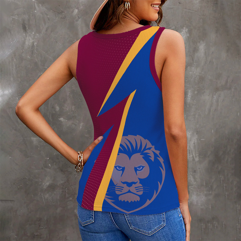 Brisbane Lions Ribbed Tanktop Personalized Limited Edition AFL Fan Gift Brisbane Lions Ribbed Tanktop Personalized Limited Edition AFL Fan Gift
