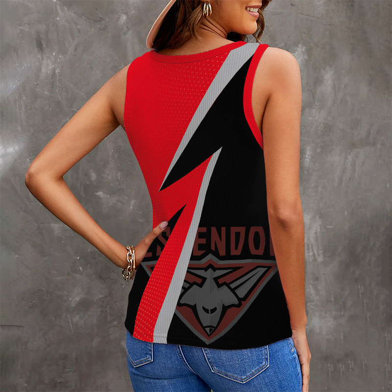 Essendon Bombers Ribbed Tanktop Personalized Limited Edition AFL Fan Gift Essendon Bombers Ribbed Tanktop Personalized Limited Edition AFL Fan Gift