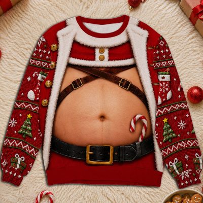 Funny Santa Claus Belly Sweatshirt Sexy Sweatshirt for men and women