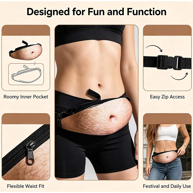 Fanny Pack for Men & Women, PU Leather Waist Bag with Adjustable Strap & Zipper Fanny Pack for Men & Women, PU Leather Waist Bag with Adjustable Strap & Zipper