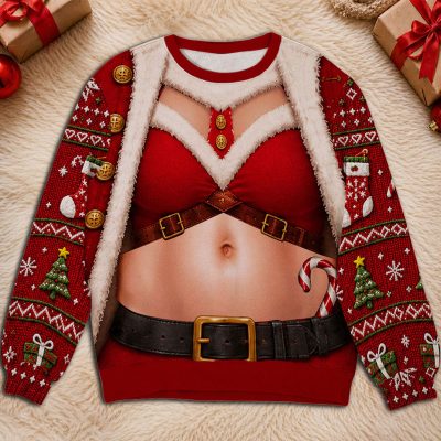Funny Santa Claus Belly Sweatshirt Sexy Sweatshirt for men and women