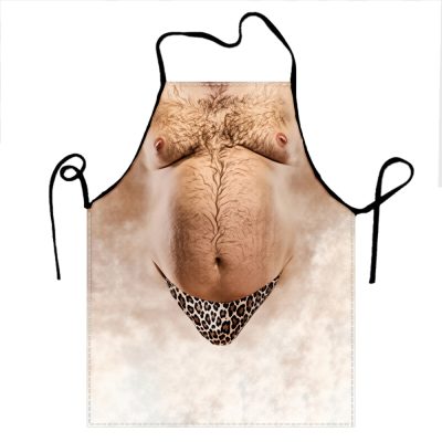 Funny Beer Belly Apron for Men - Novelty Kitchen Cooking Apron v1